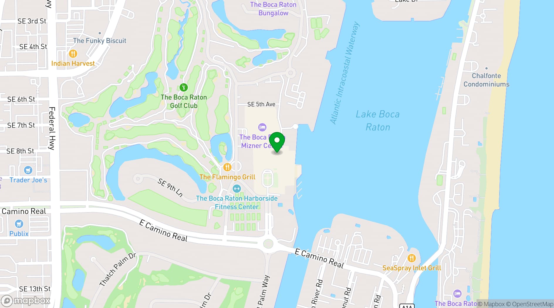 Map showing The Boca Raton