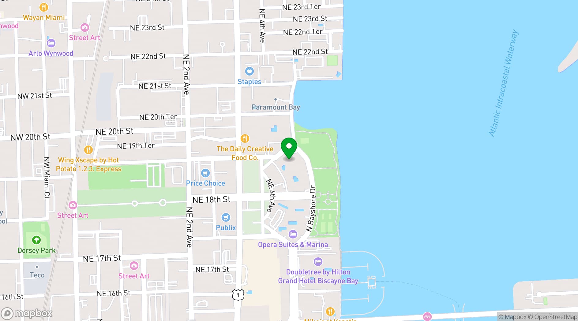 Map showing 100' Opulence