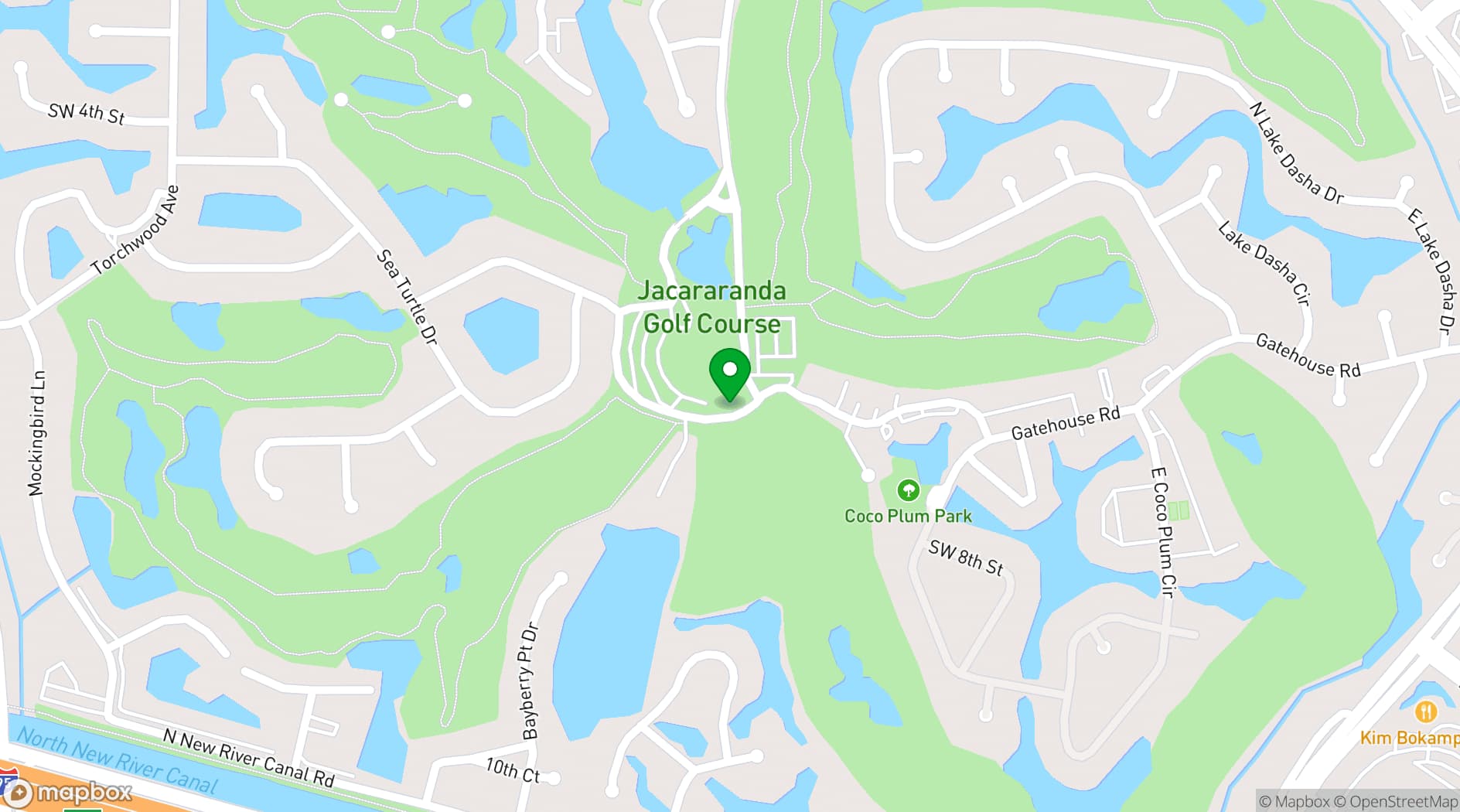 Map showing Jacaranda Club