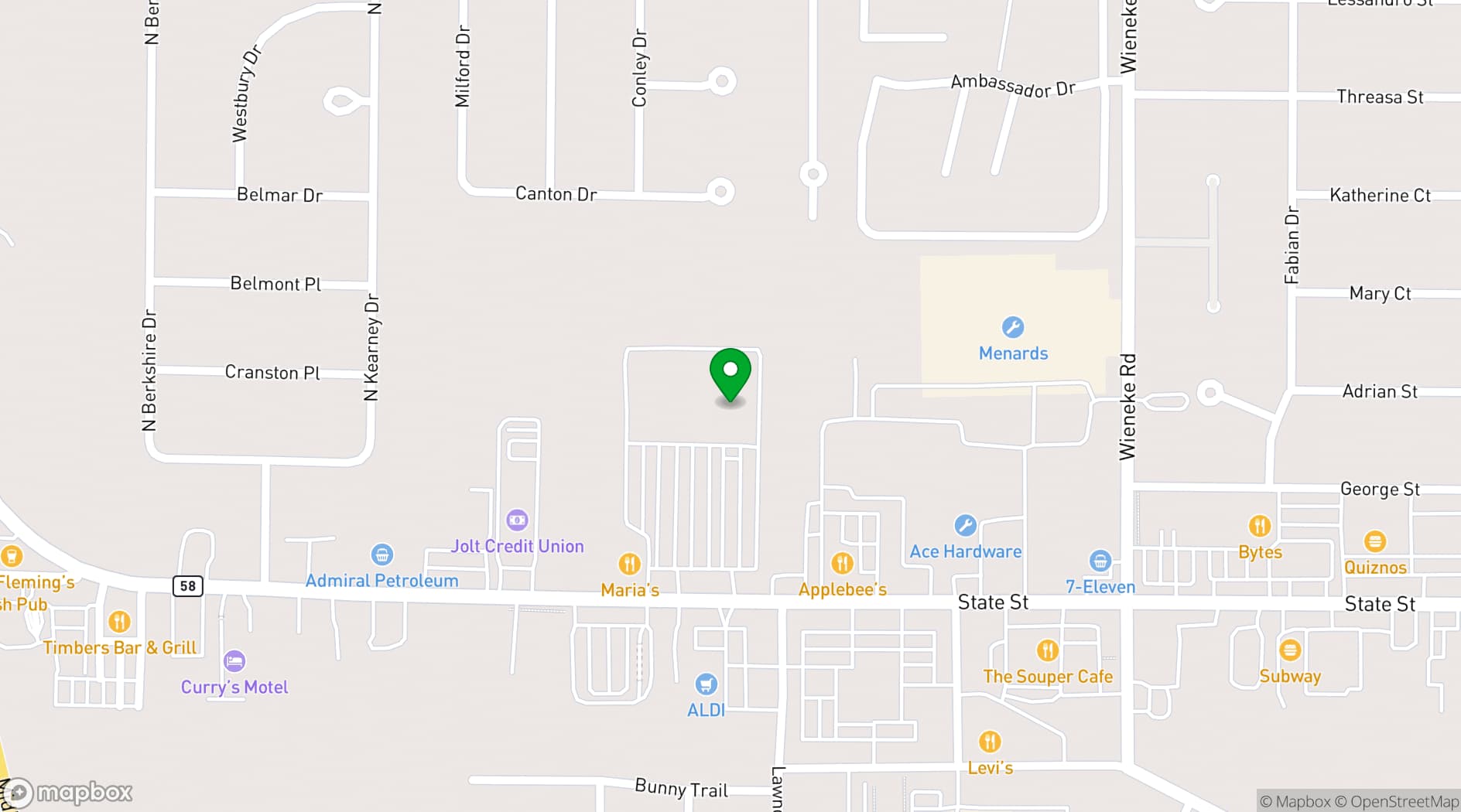 Map showing HORIZONS Conference Center