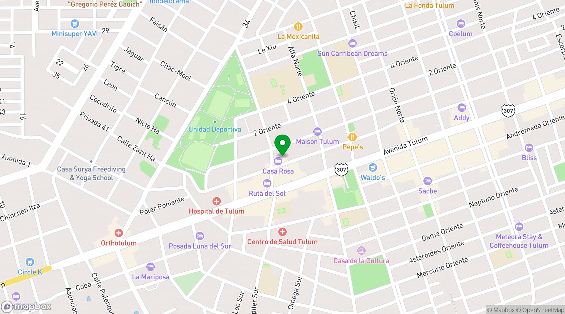 Map showing Etéreo