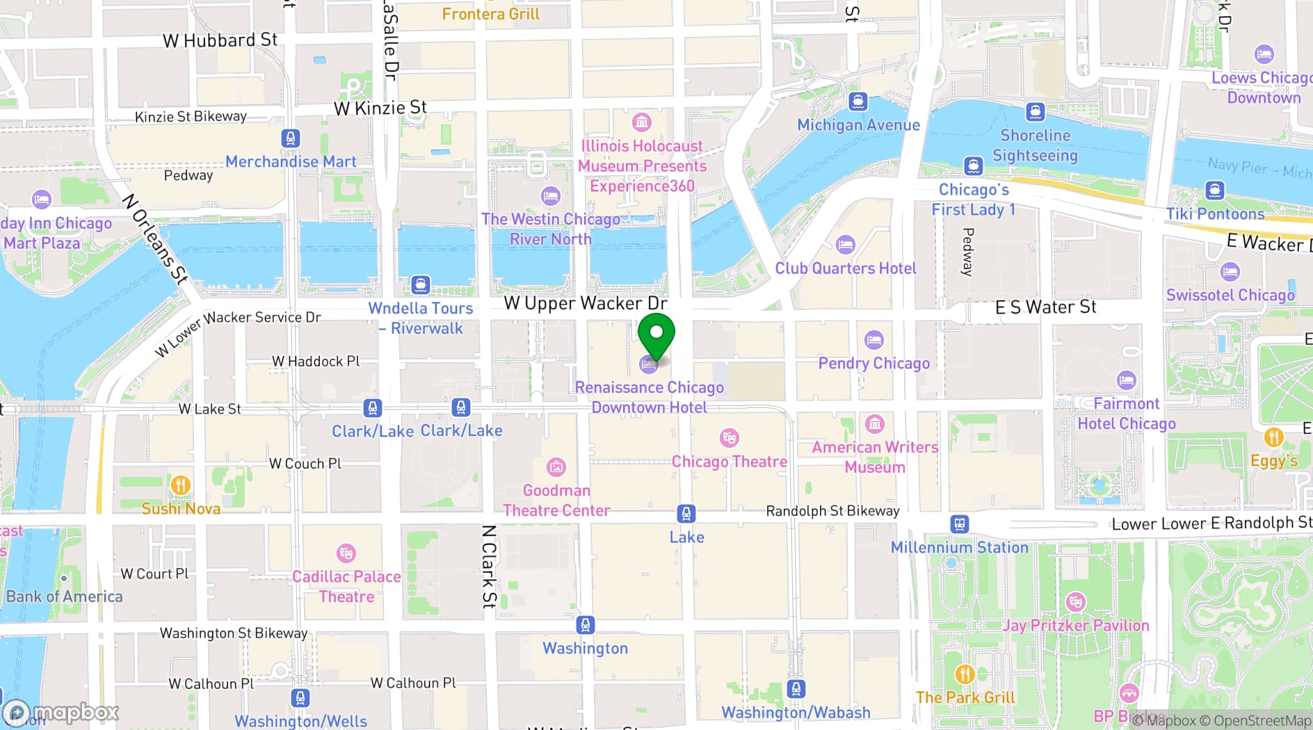 Map showing Raised