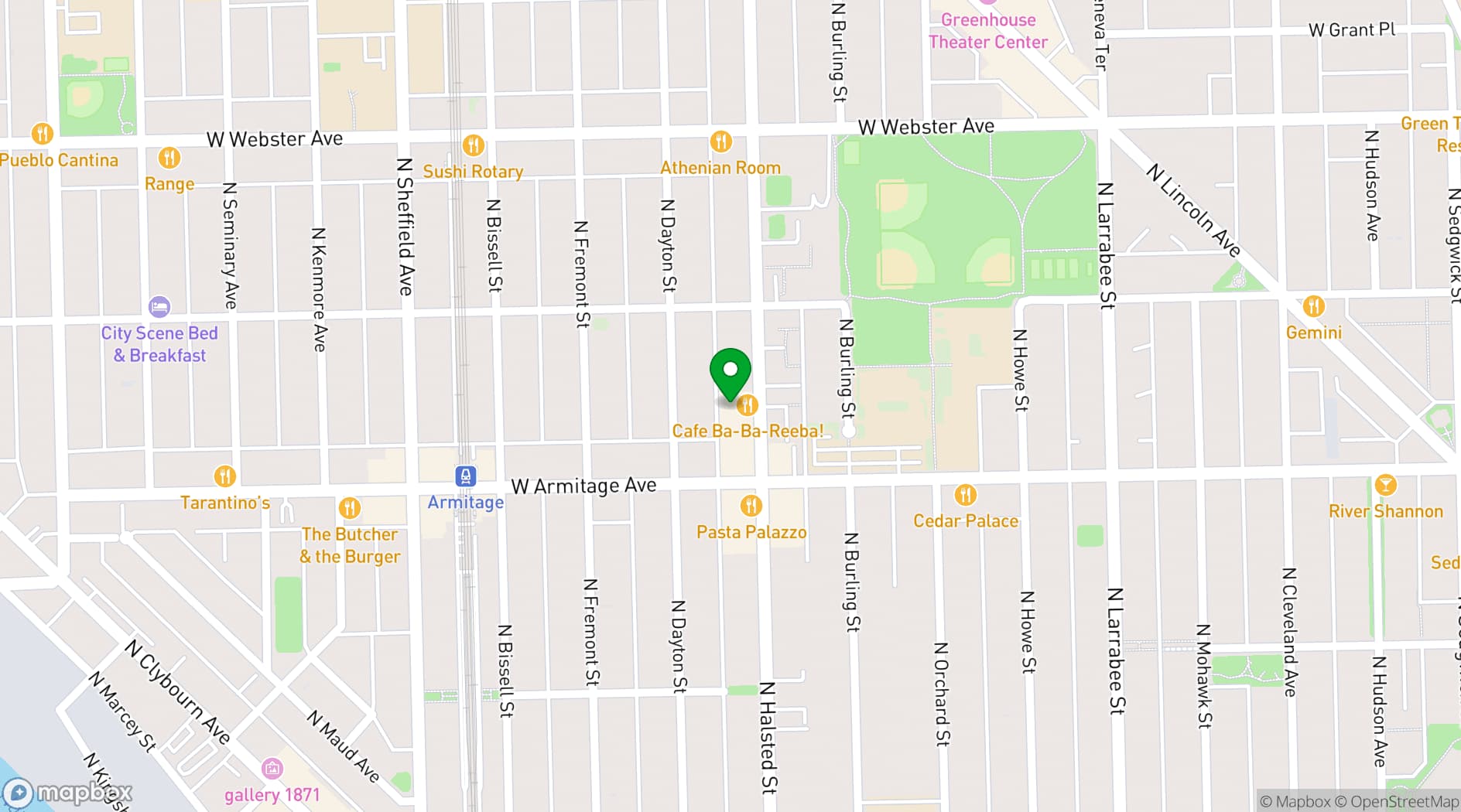 Map showing Cafe Ba-Ba-Reeba!