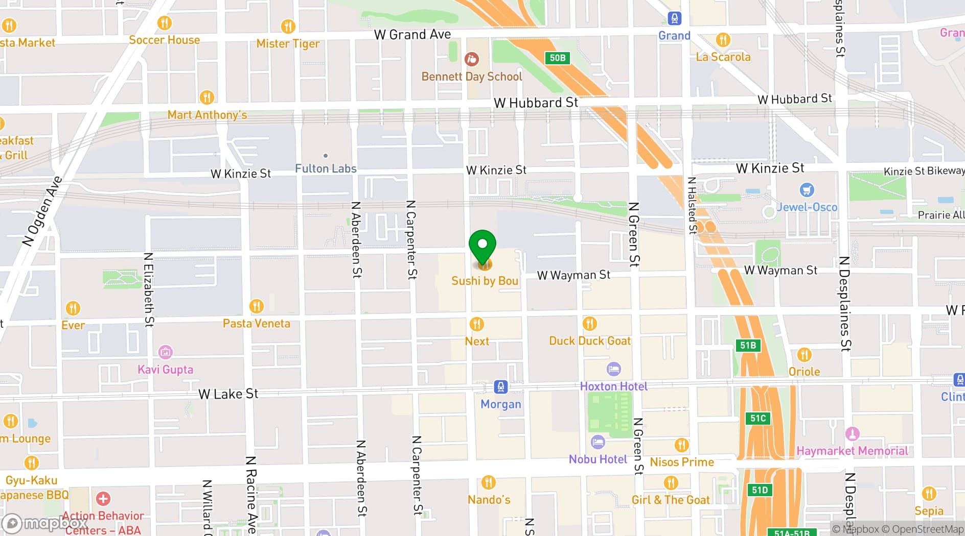 Map showing The Emily Hotel