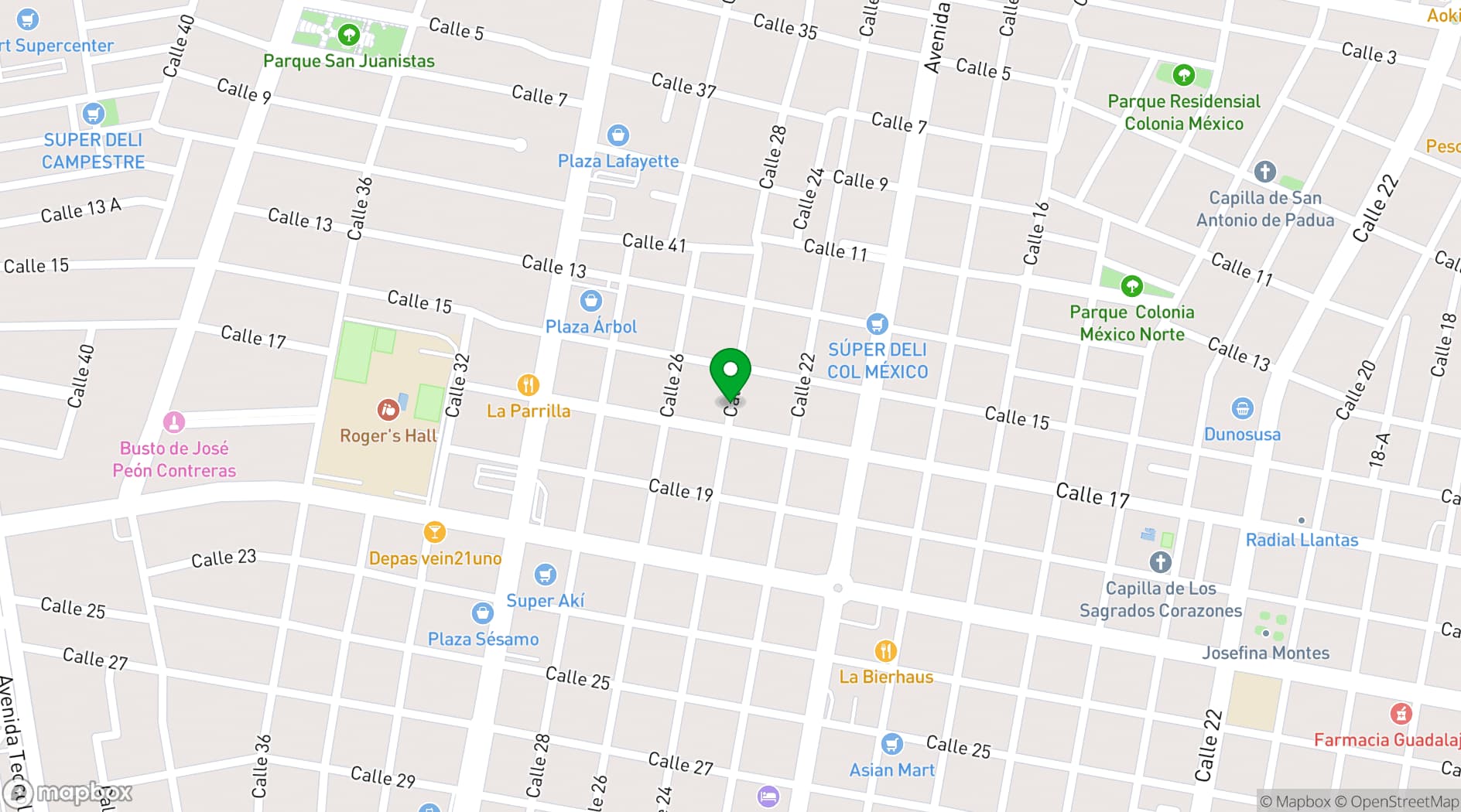 Map showing Casa Equis