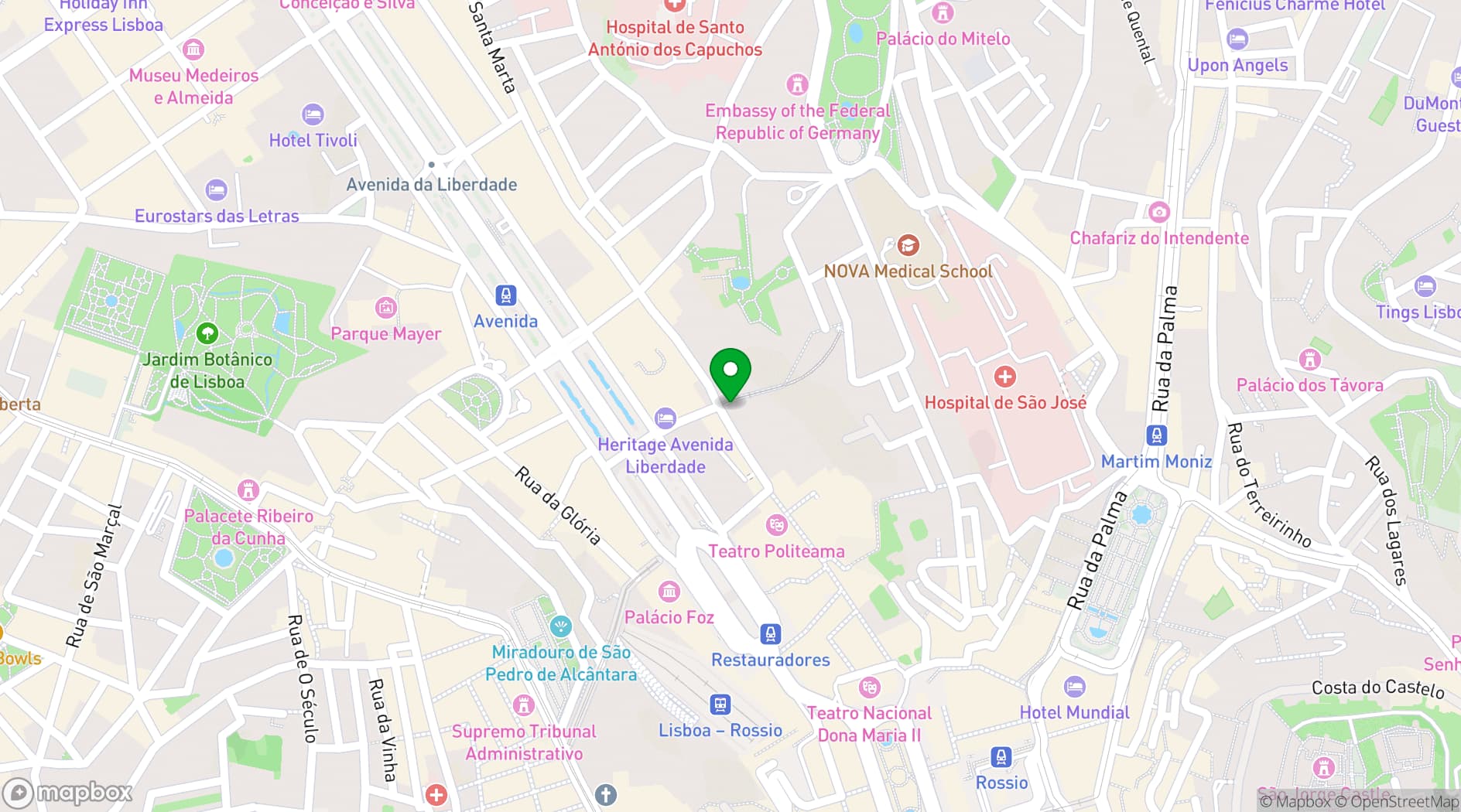 Map showing Solar dos Presuntos