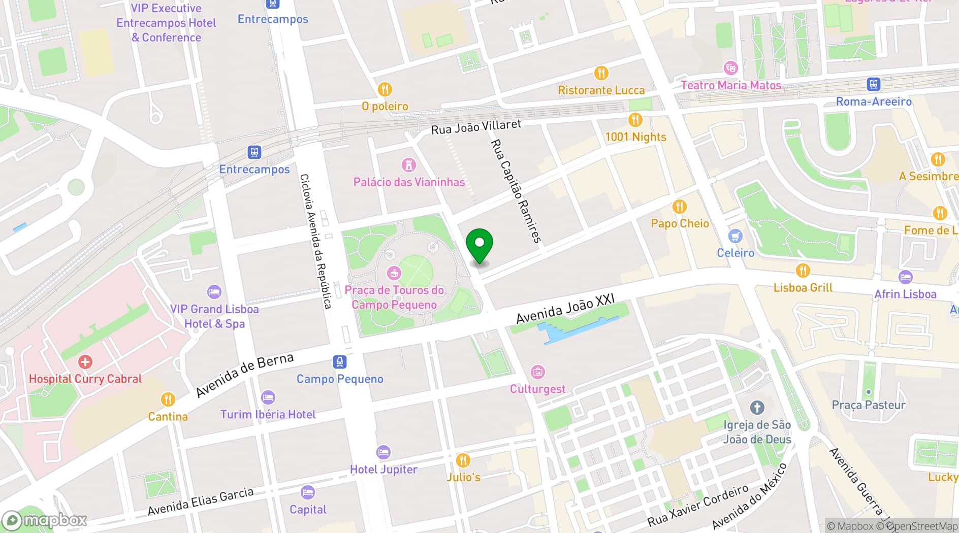 Map showing People Restaurant