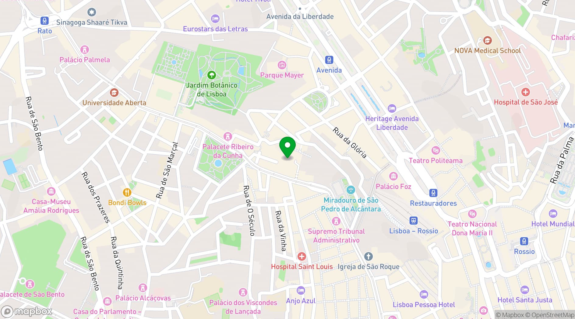 Map showing Memmo Príncipe Real