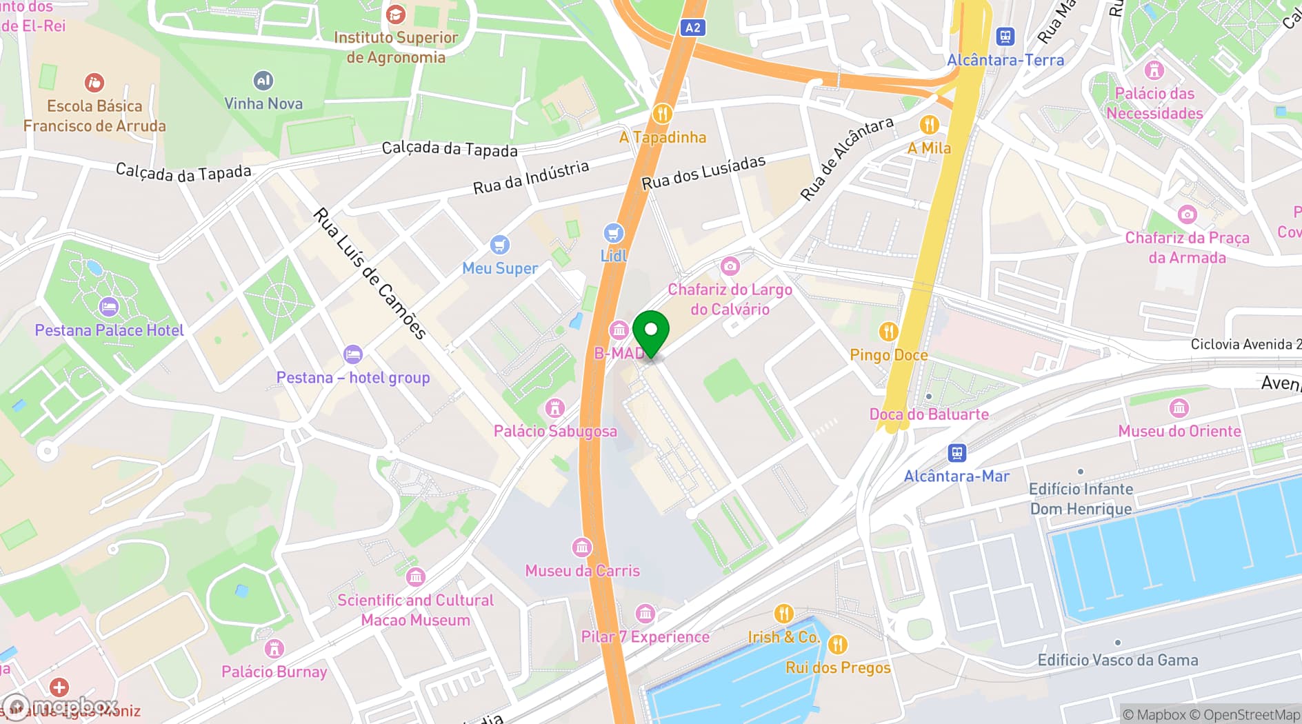 Map showing LX Factory