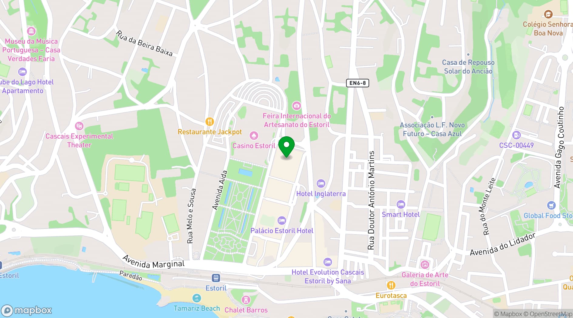 Map showing Centro de Congressos do Estoril