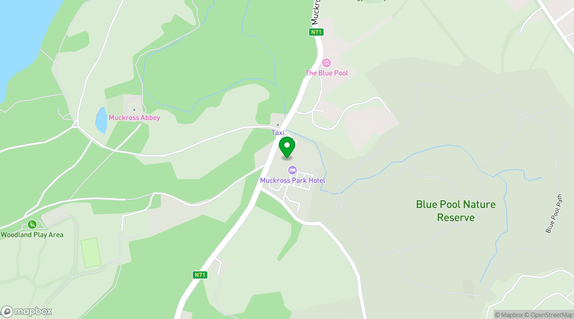 Map showing Muckross Park Hotel & Spa