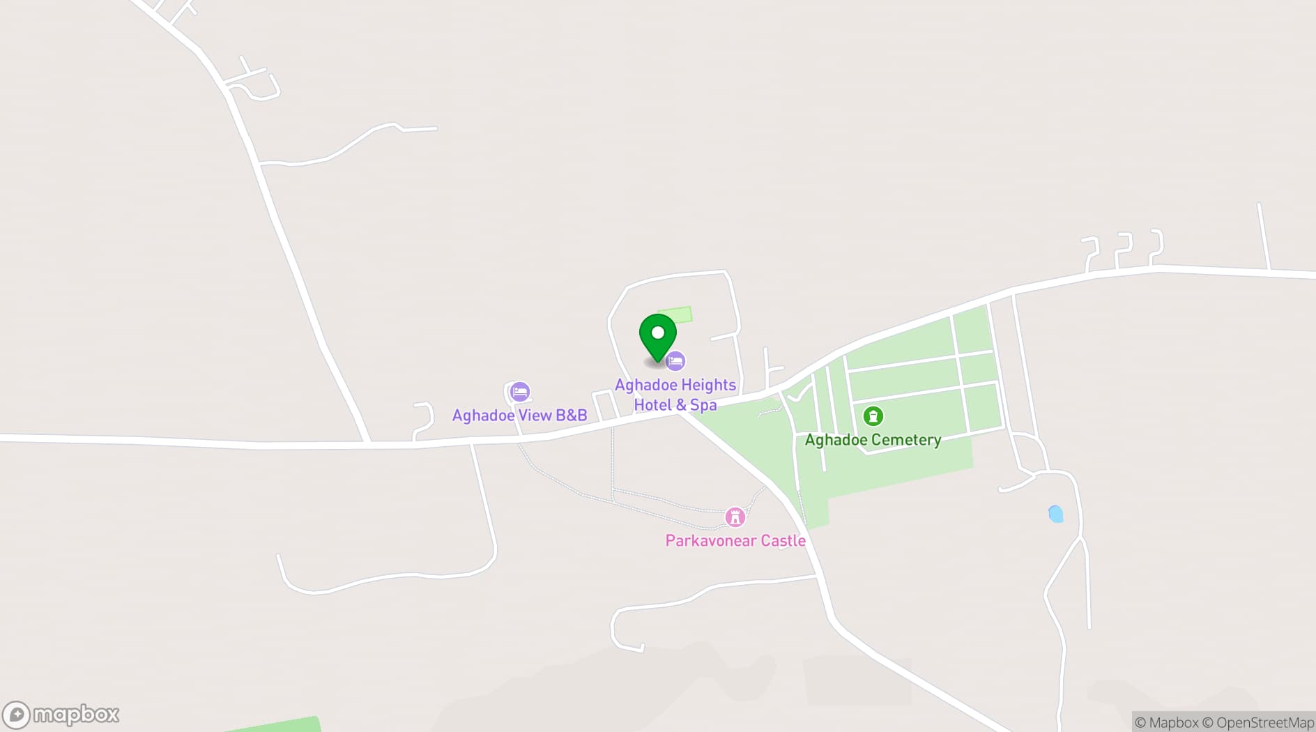 Map showing Aghadoe Heights Hotel & Spa