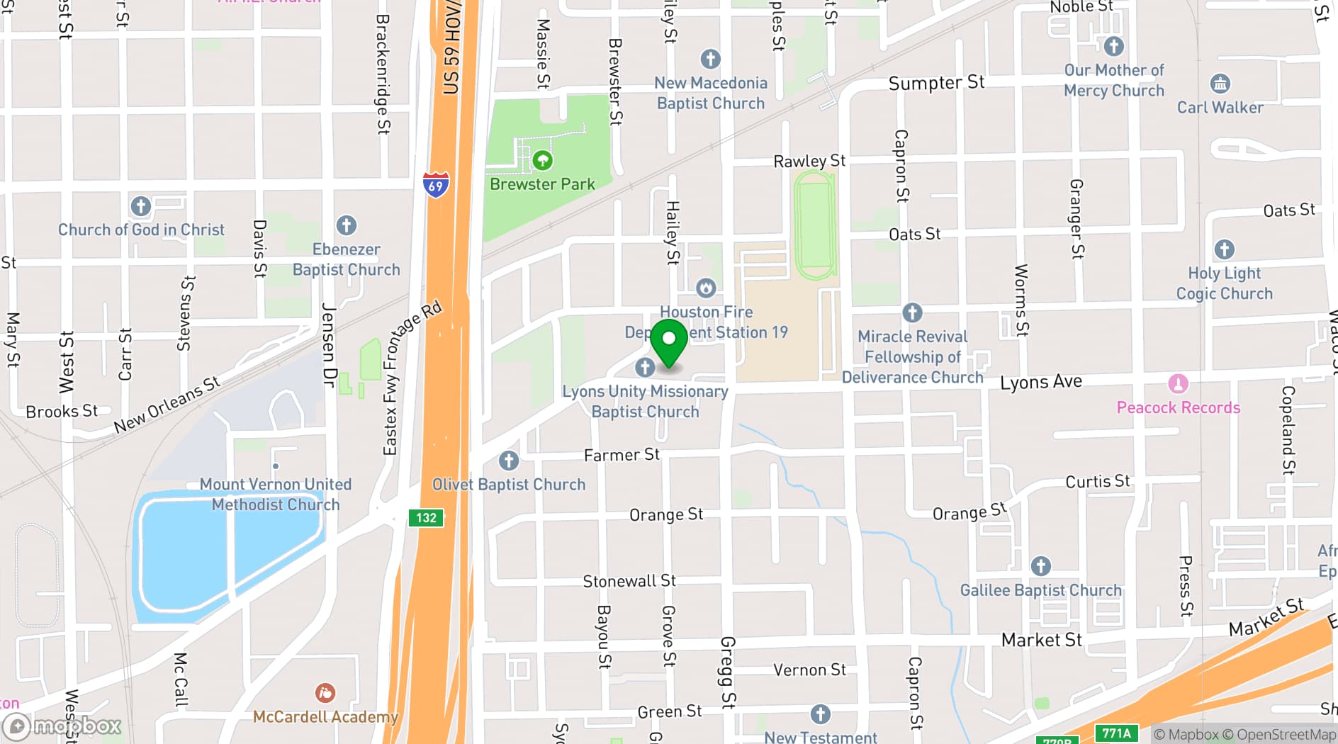 Map showing DeLUXE Theater