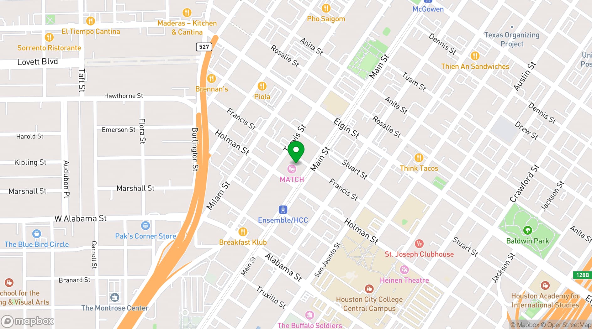 Map showing MATCH