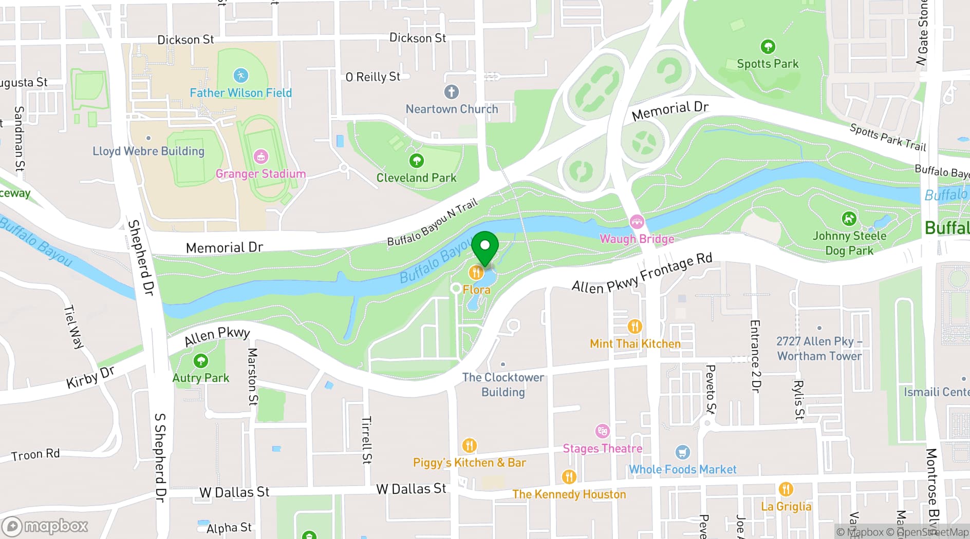 Map showing Flora Mexican Kitchen