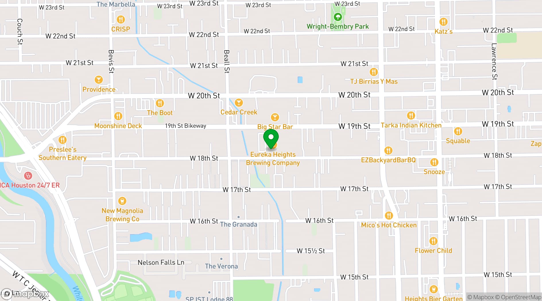 Map showing Eureka Heights Brewery