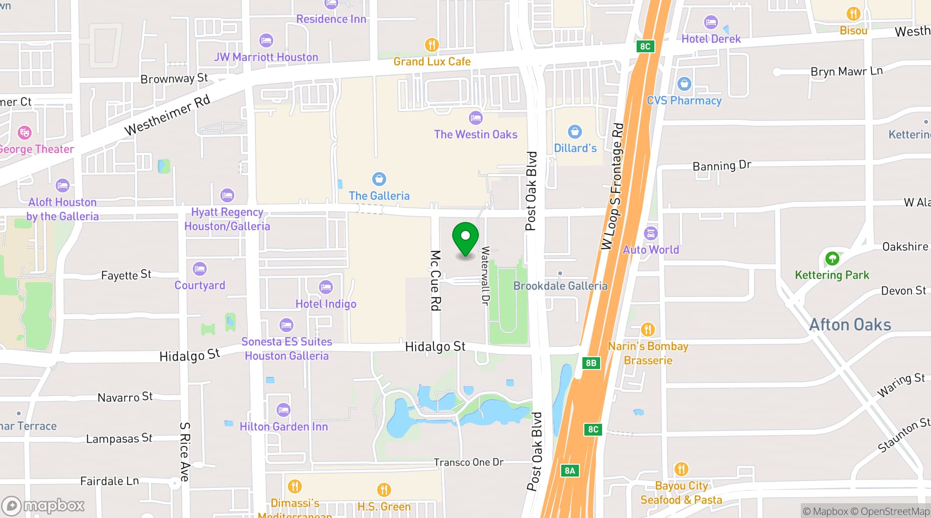 Map showing Williams Tower