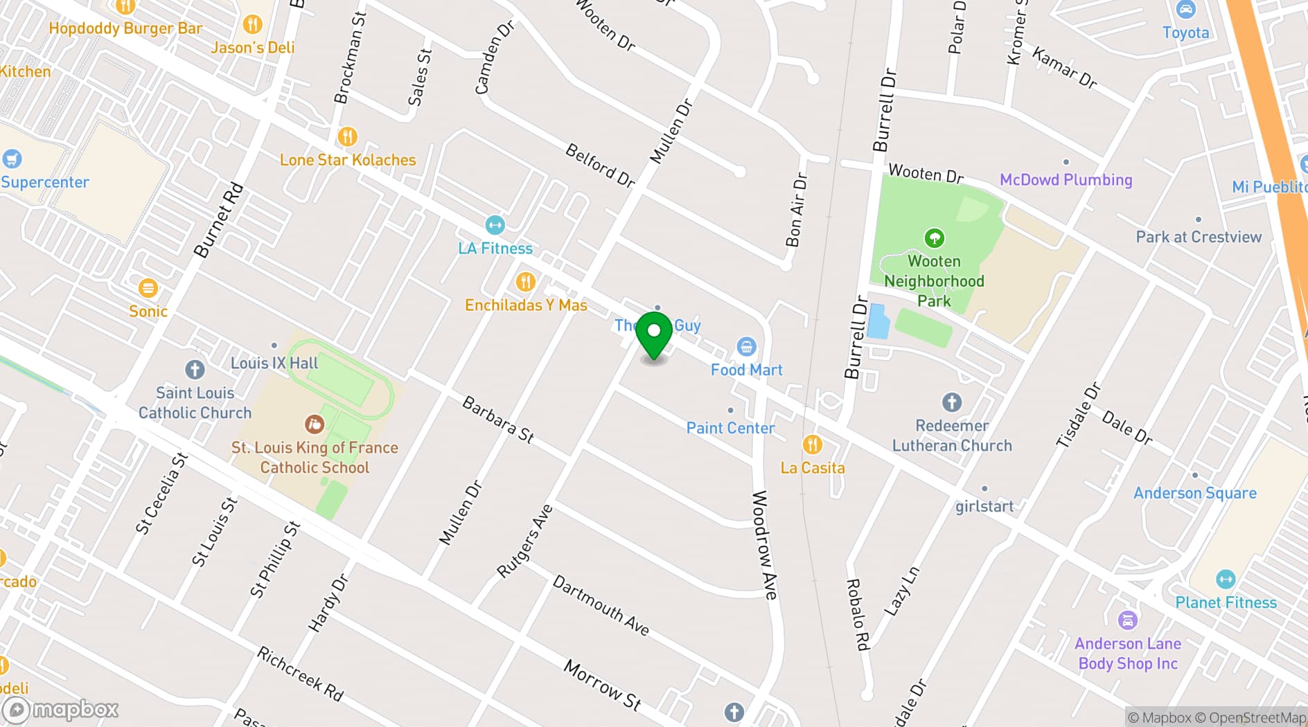 Map showing Backspace