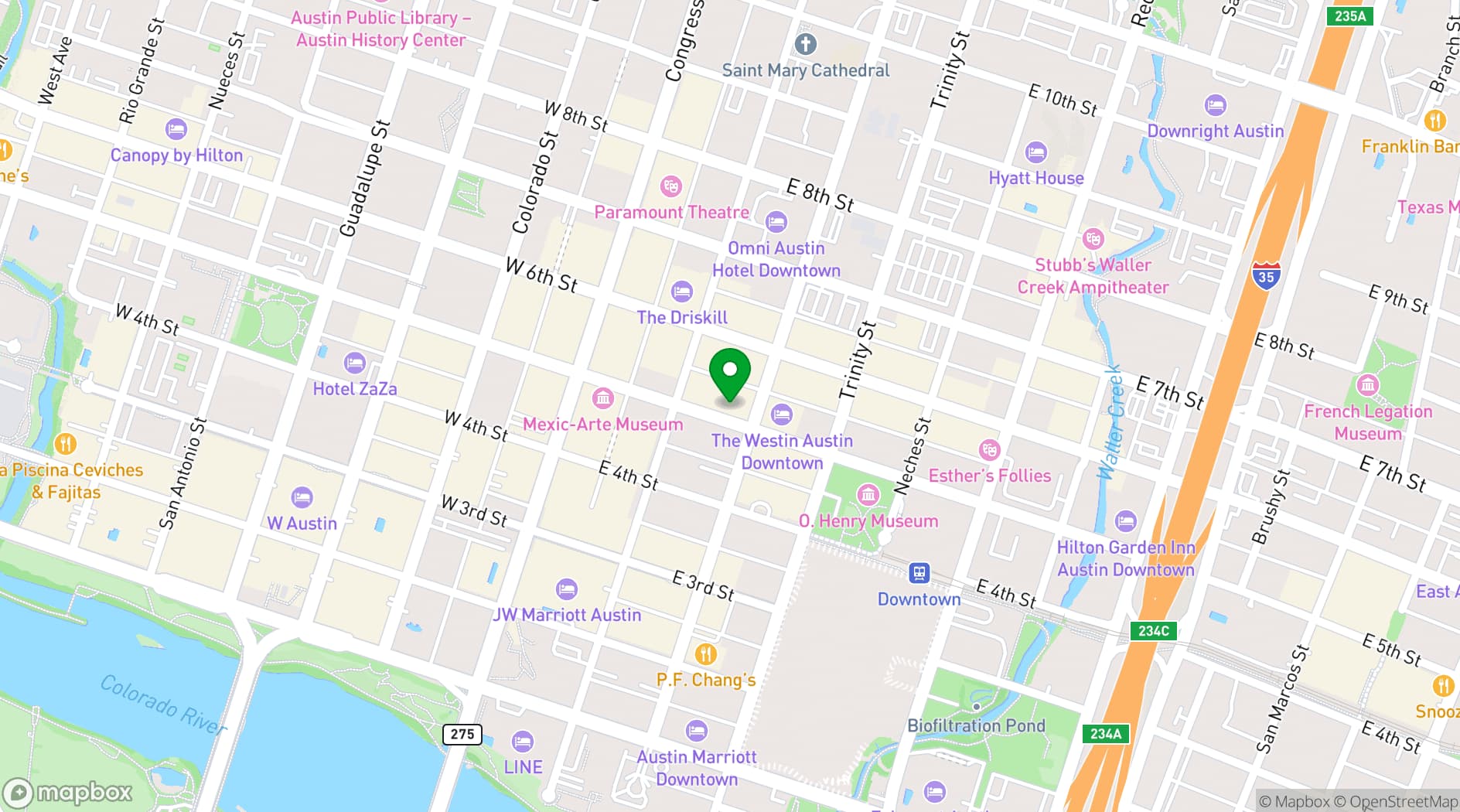 Map showing tommie Austin