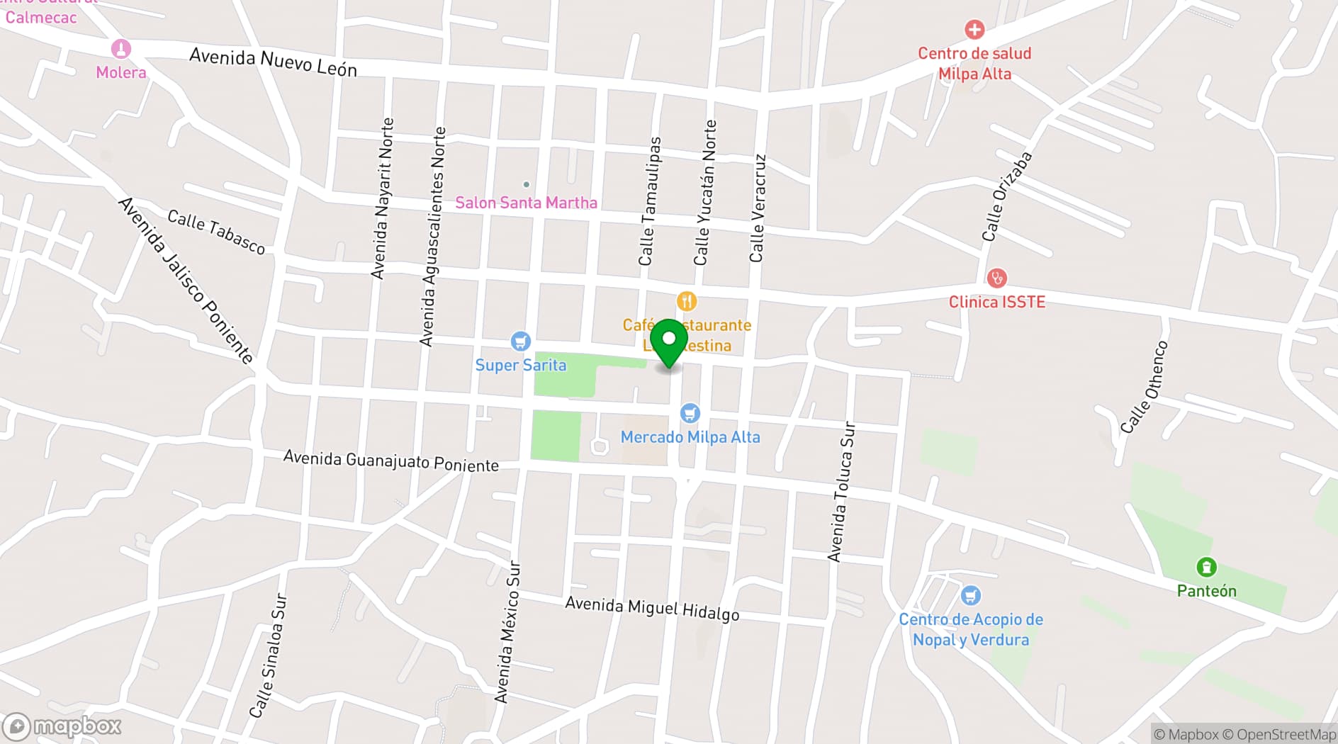 Map showing Altepepialcalli Regional Museum