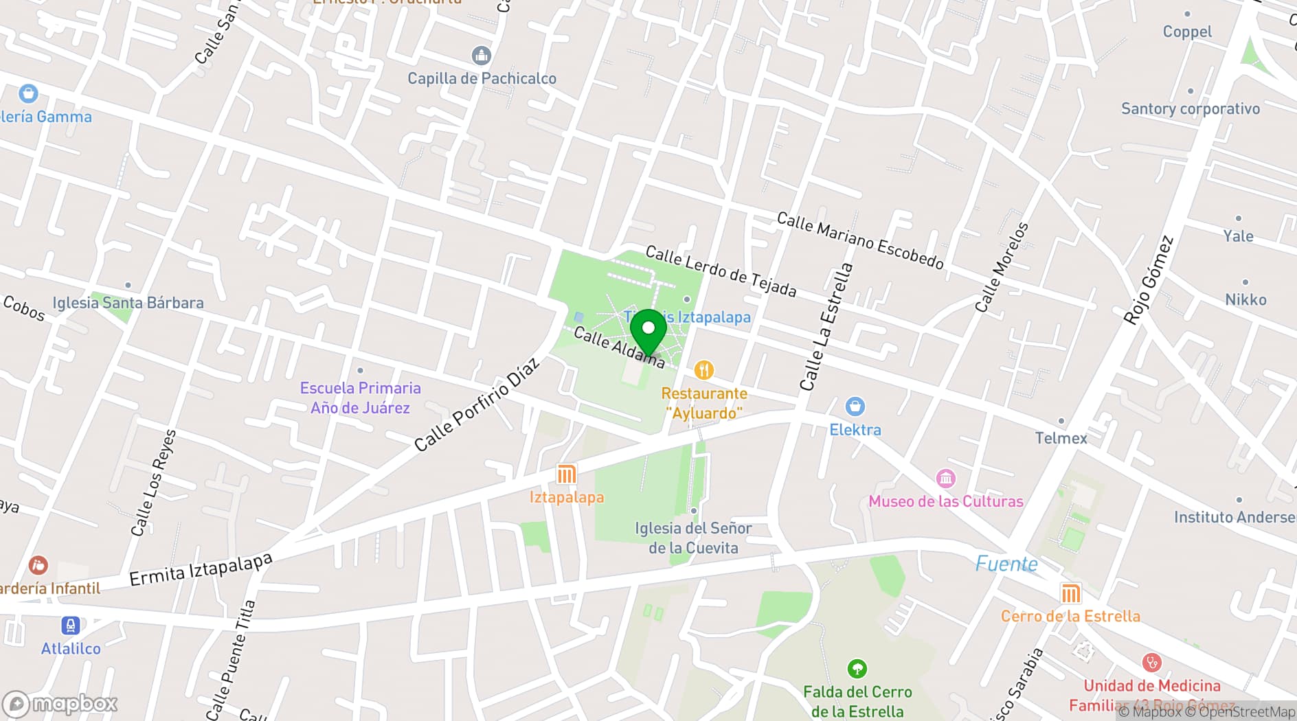 Map showing Iztapalapa Historical Archive