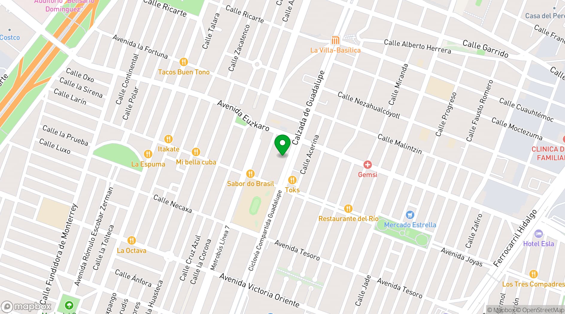 Map showing Hotel Vista Alegre