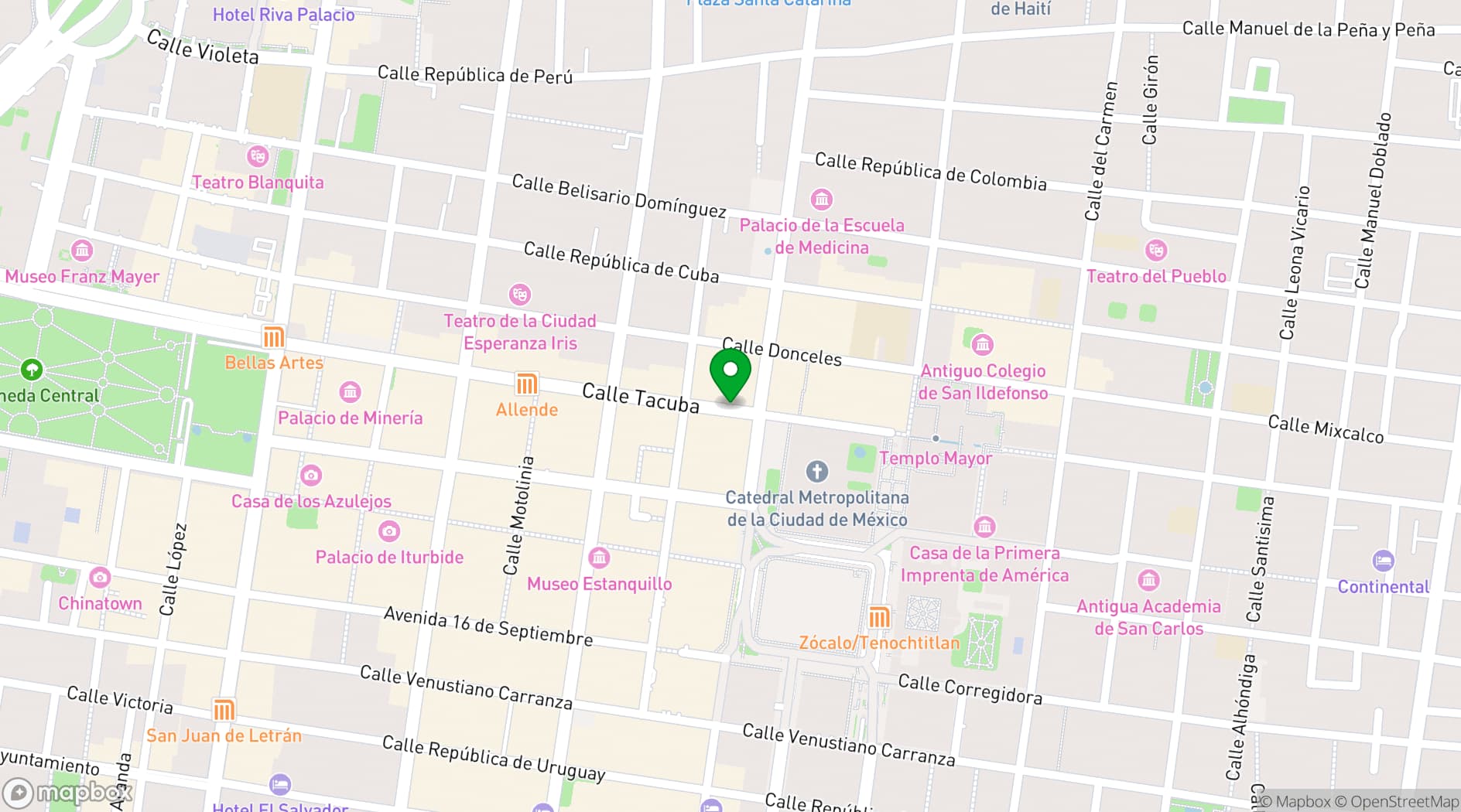 Map showing Casa Sauto