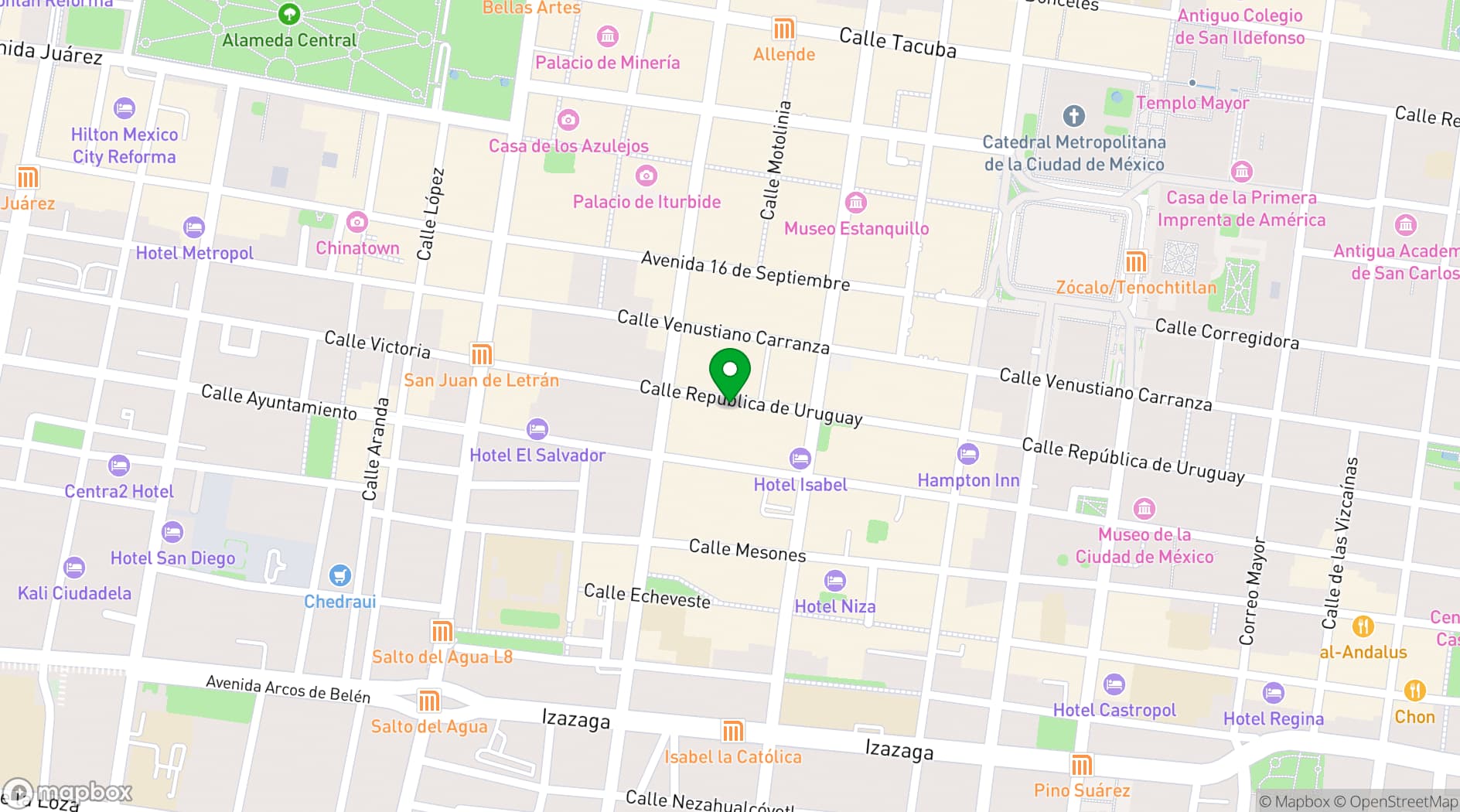 Map showing Malaquita Rooftop