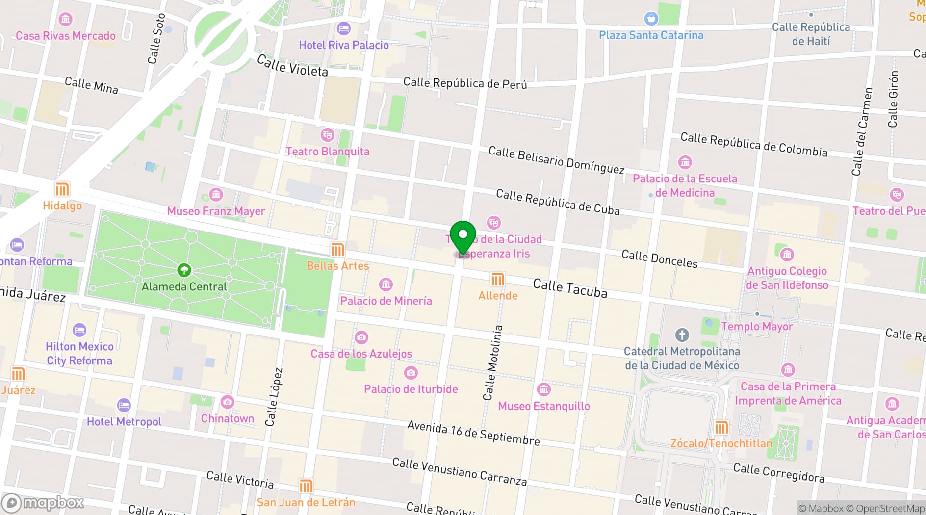 Map showing Foro Allende 5