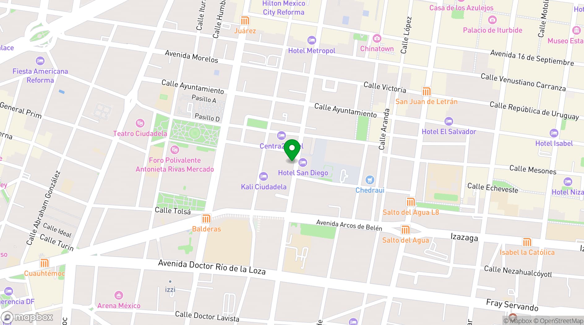 Map showing Hotel Estoril