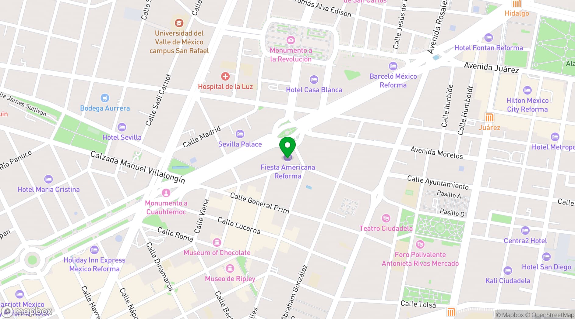 Map showing Foro Stelaris