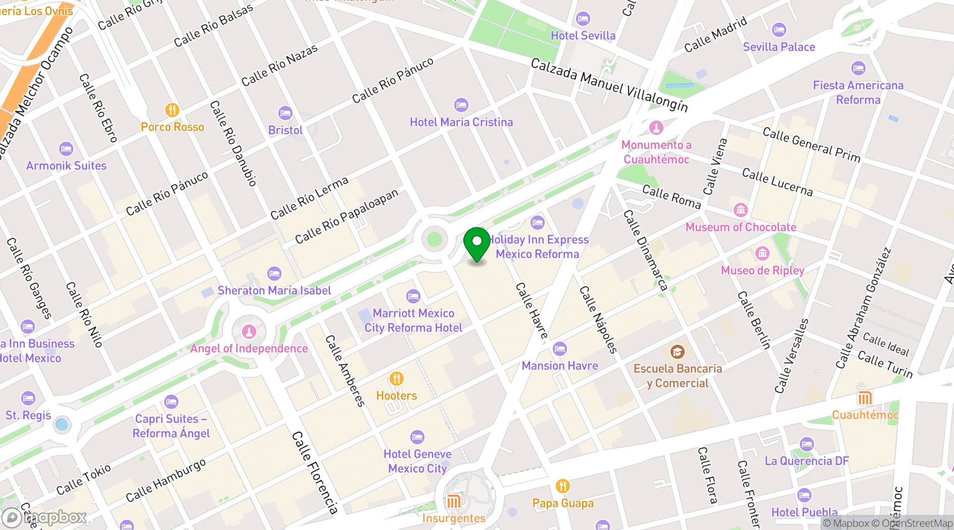 Map showing The Capital Grille