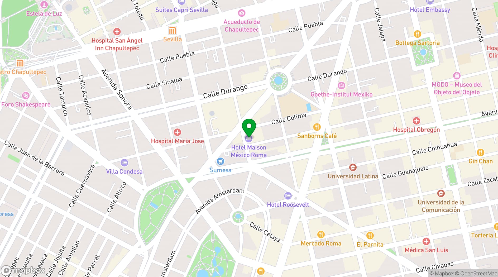 Map showing Legado Terraza