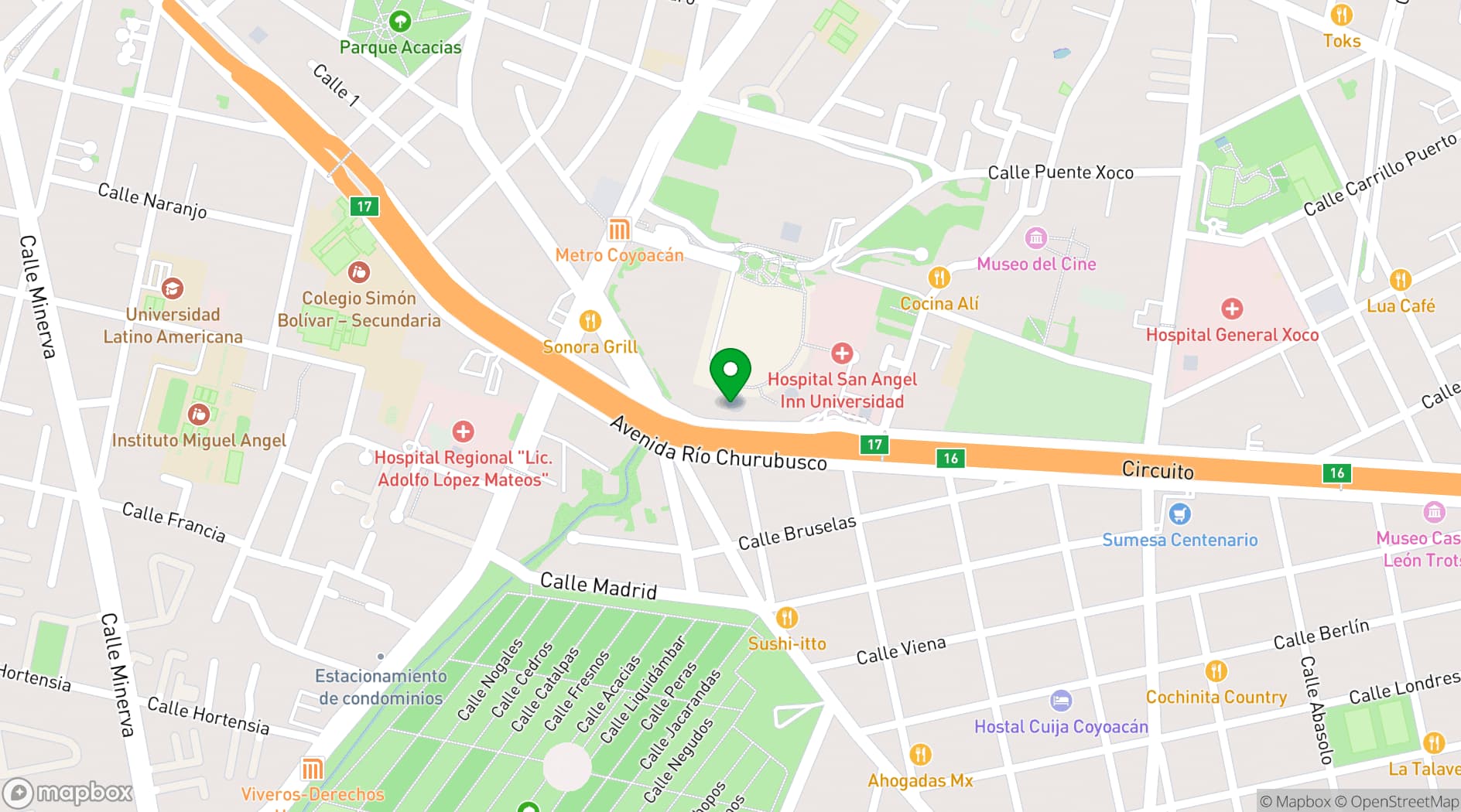 Map showing Mitikah