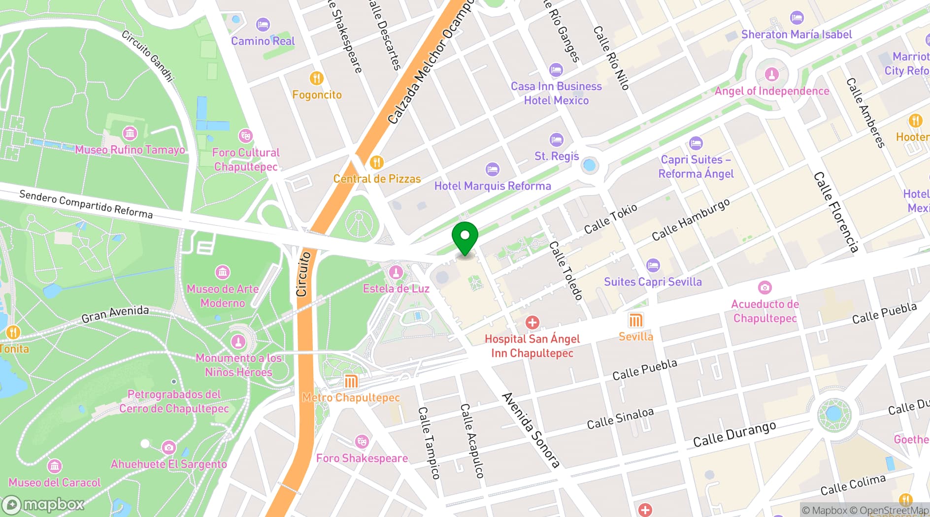 Map showing Il Becco