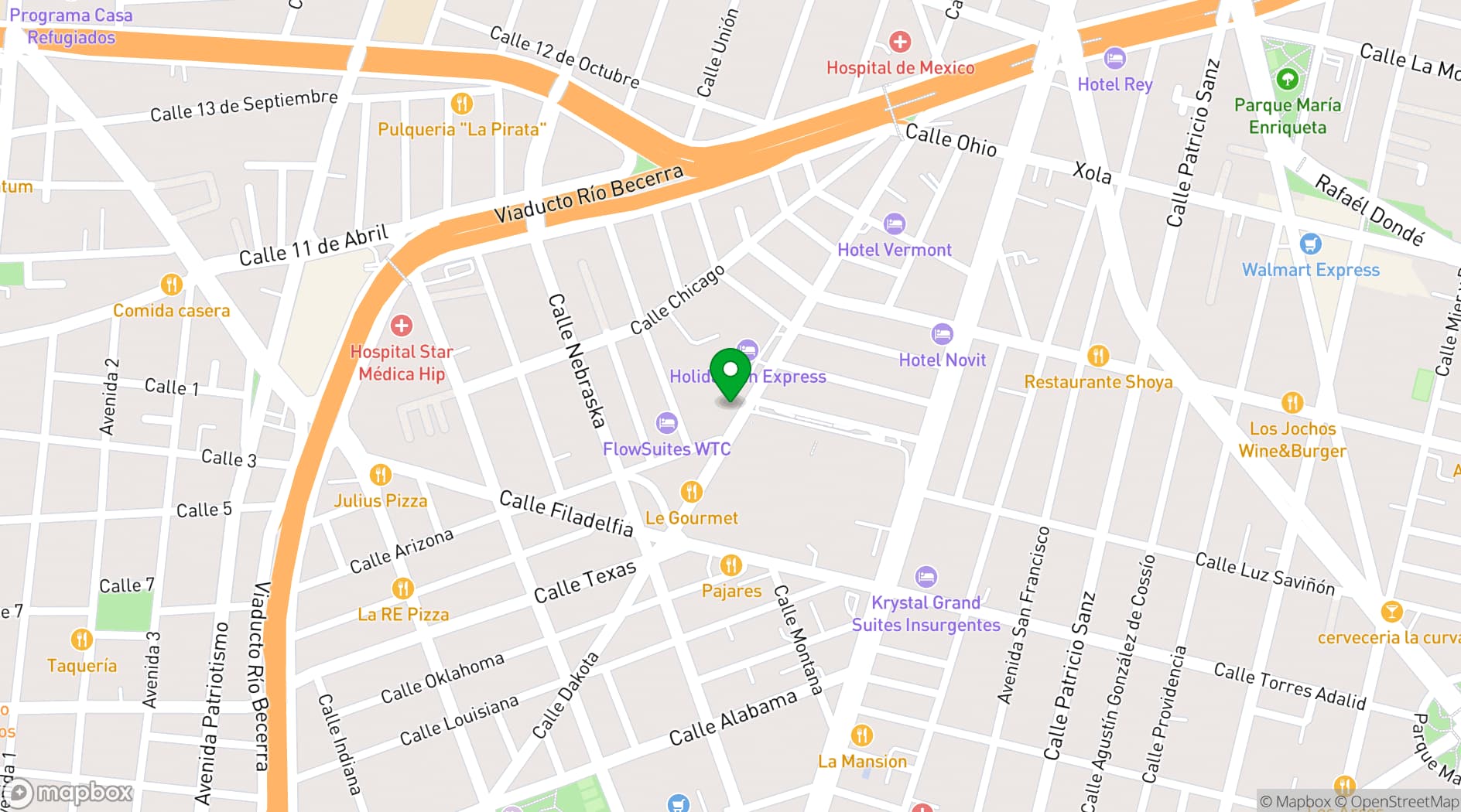 Map showing BelAir Unique a Wyndham Hotel