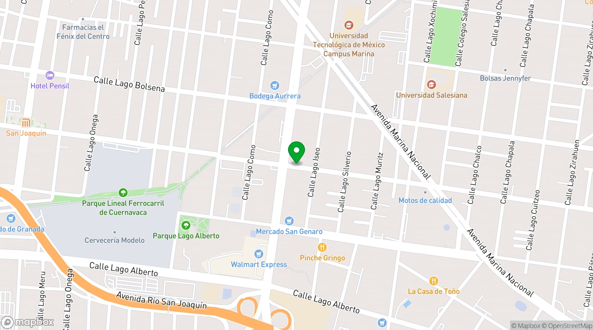 Map showing Frida Kahlo: La Vida de un Icono