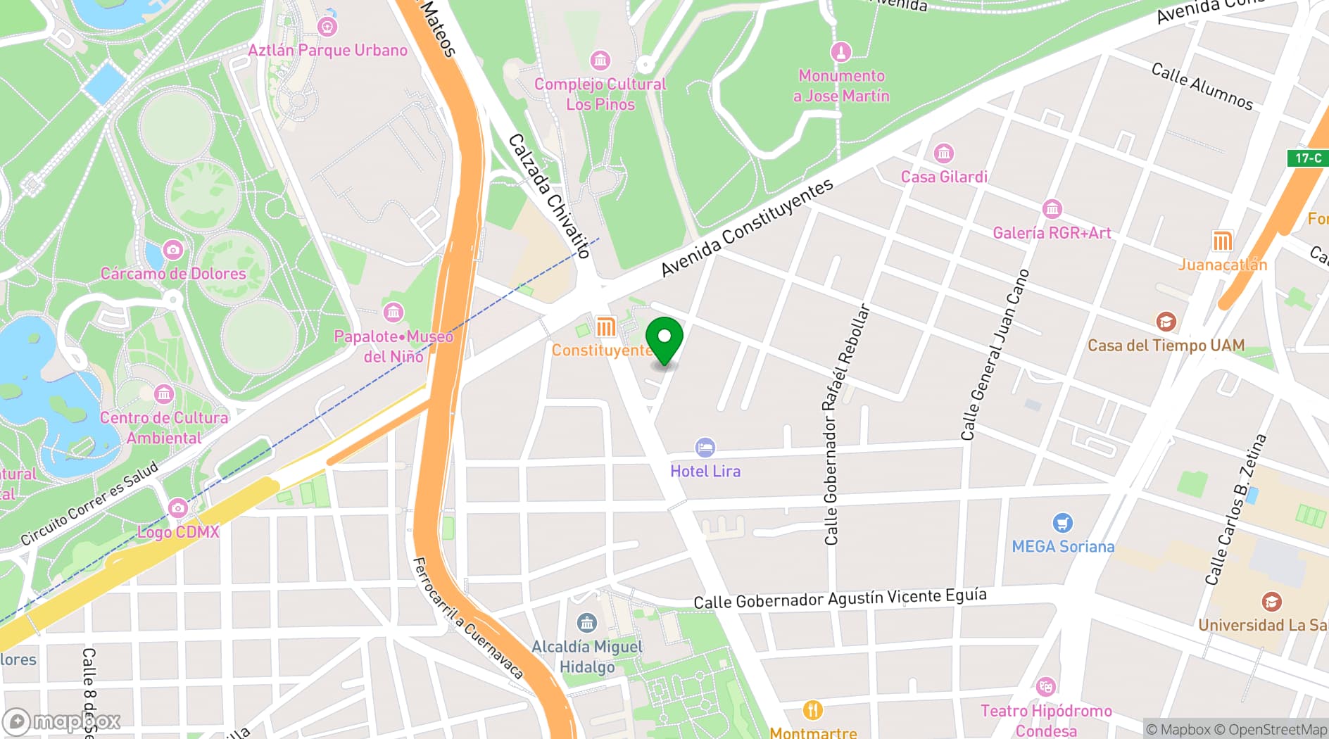 Map showing SÚPER EVENTOS