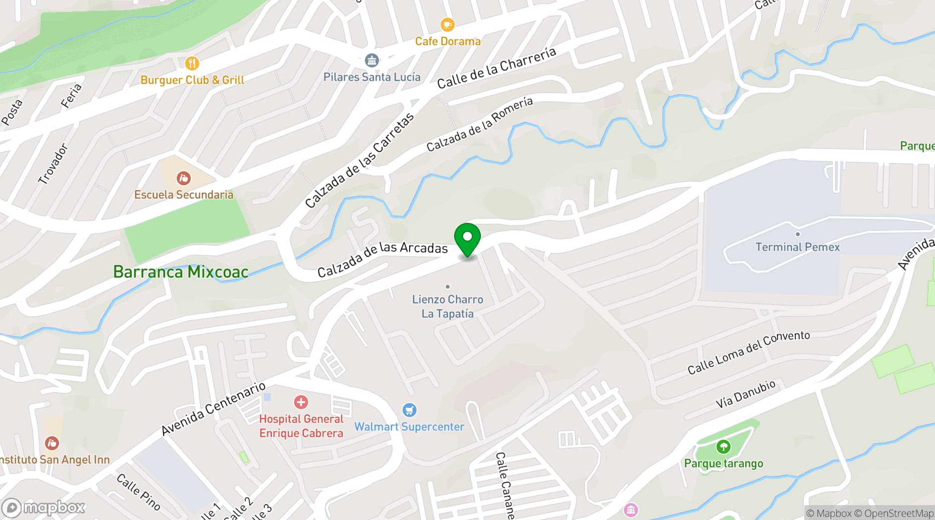 Map showing Lienzo Charro La Tapatía