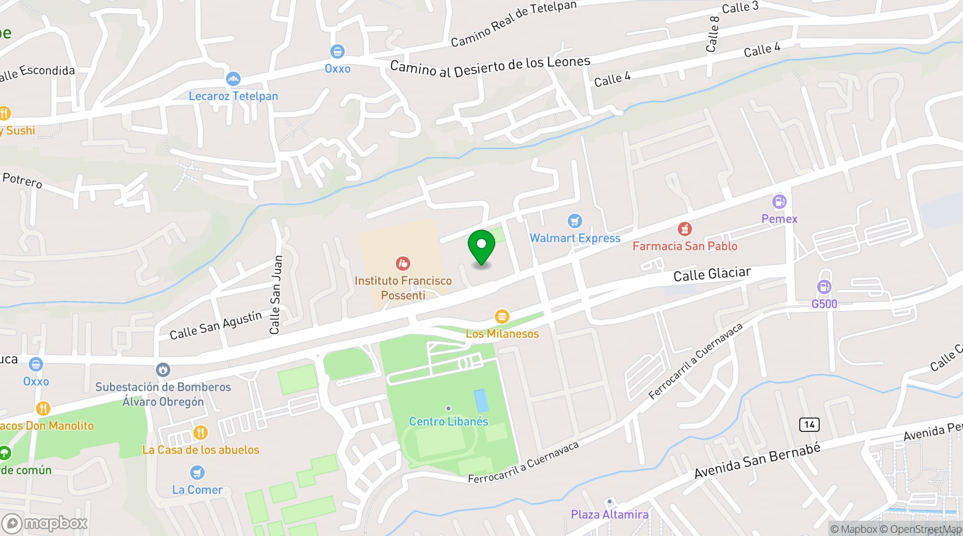 Map showing Terraza La Plaza