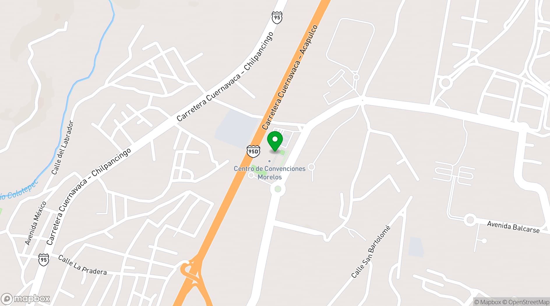 Map showing WTC Morelos
