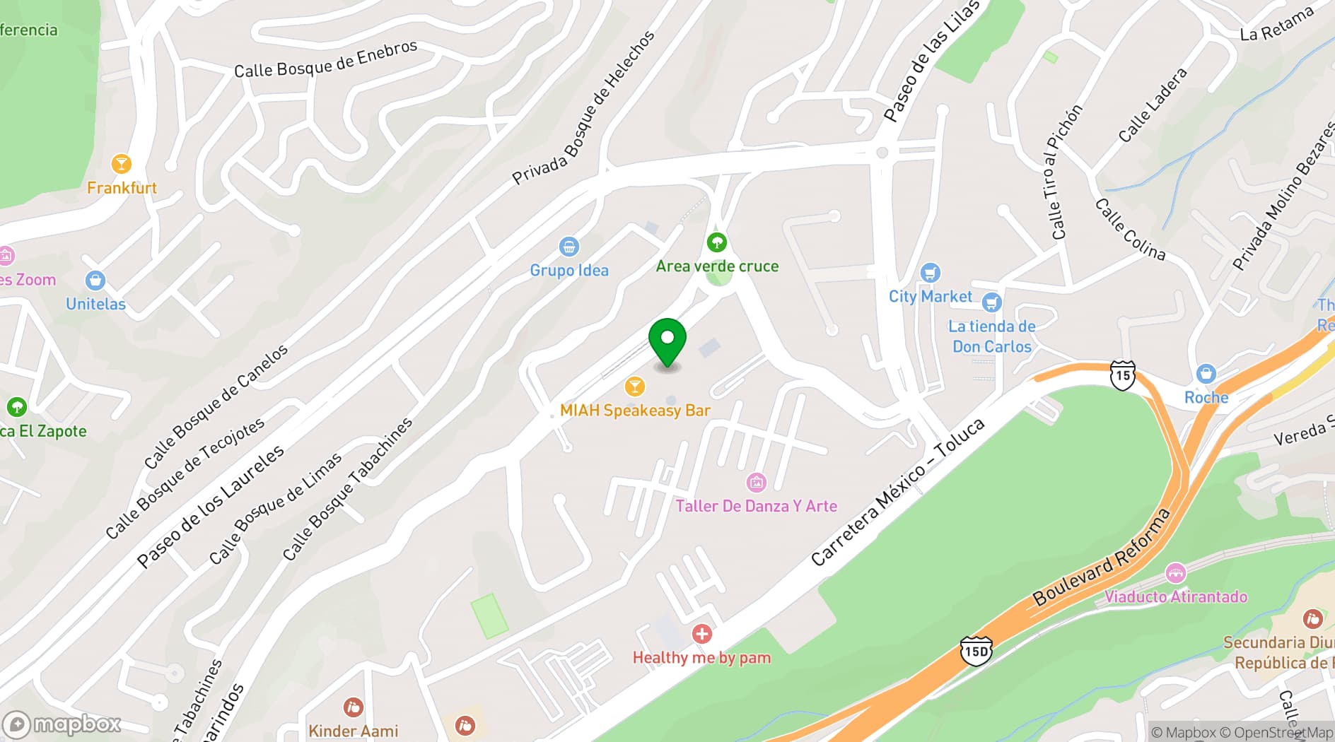Map showing LAVO Mexico City