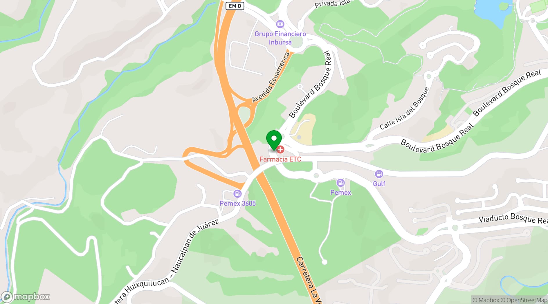 Map showing Eventos & Banquetes Lomas