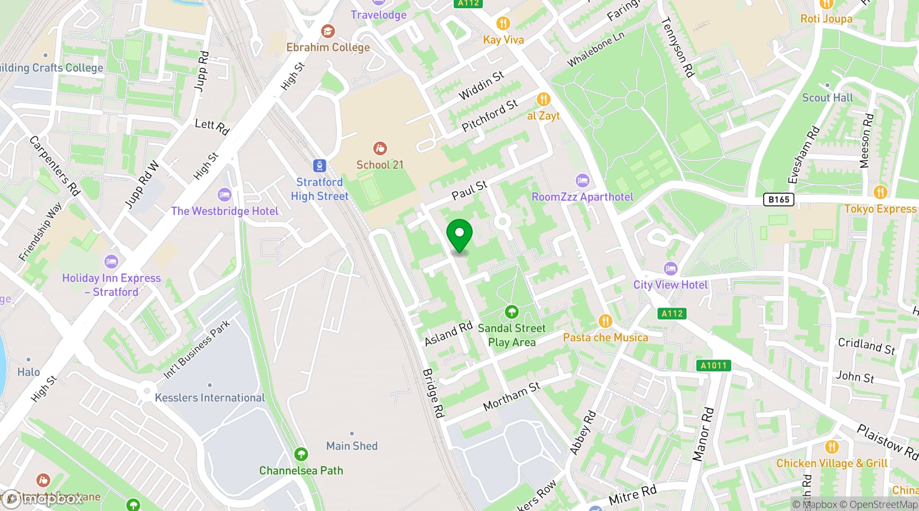 Map showing Rokeby Community Hub