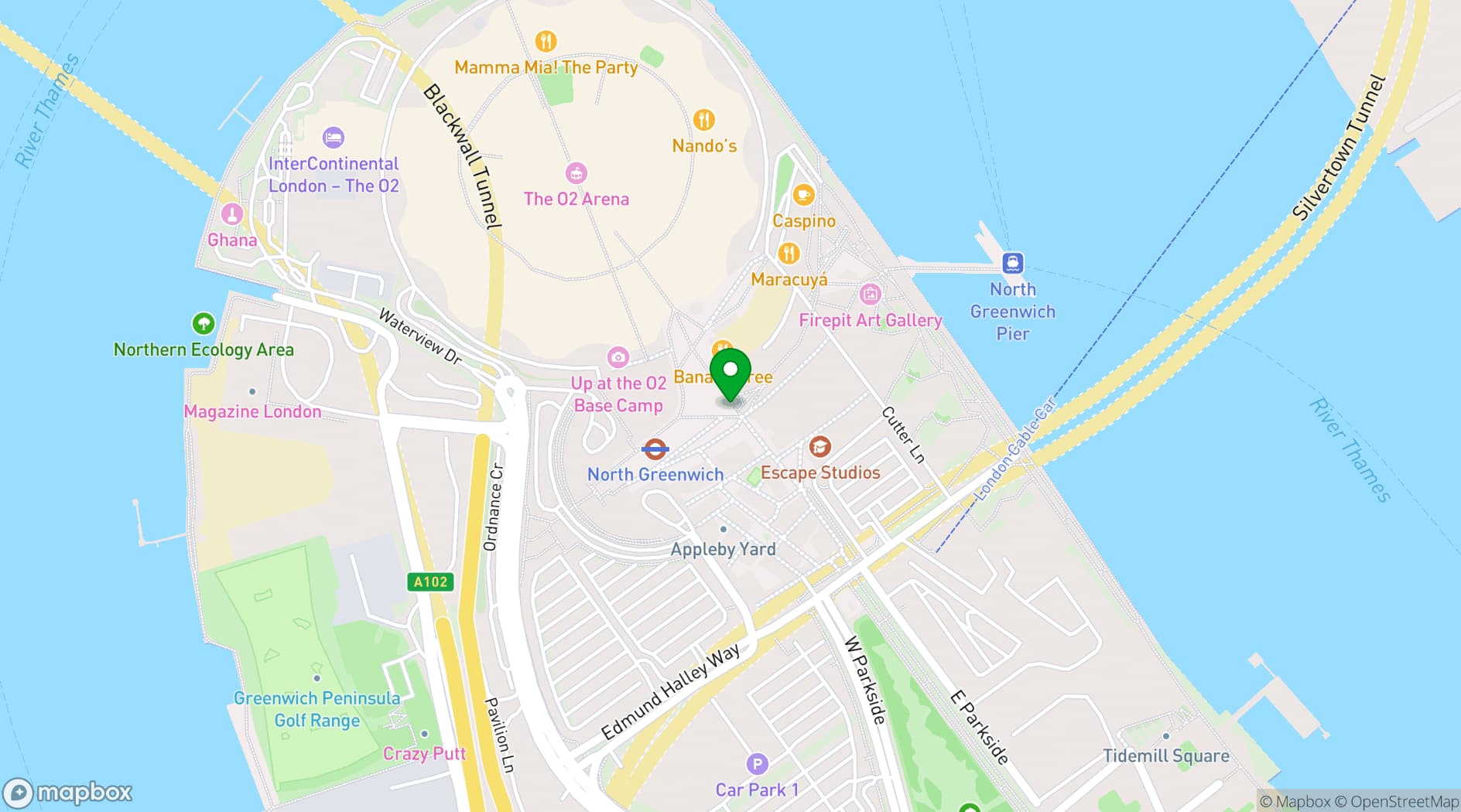 Map showing The O2 (Gaucho)
