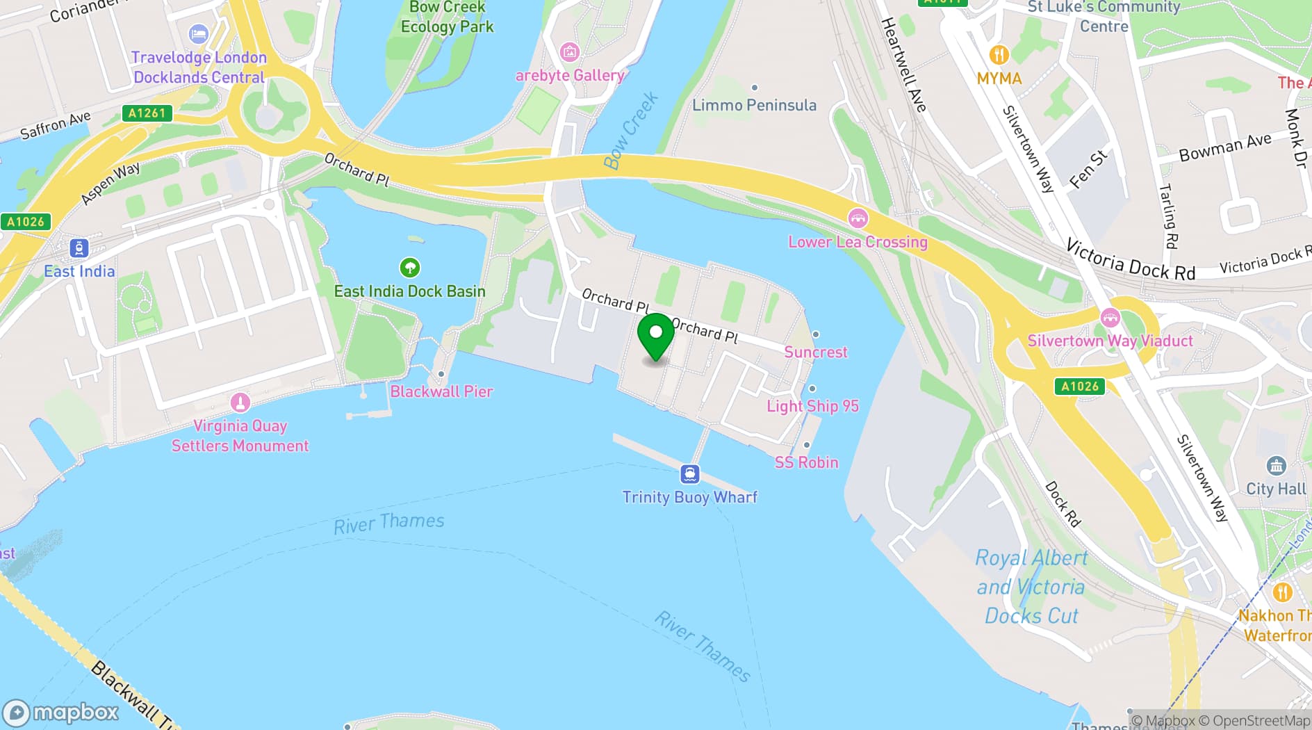 Map showing test