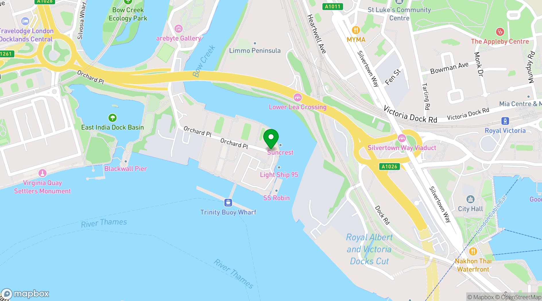 Map showing Lightship 95