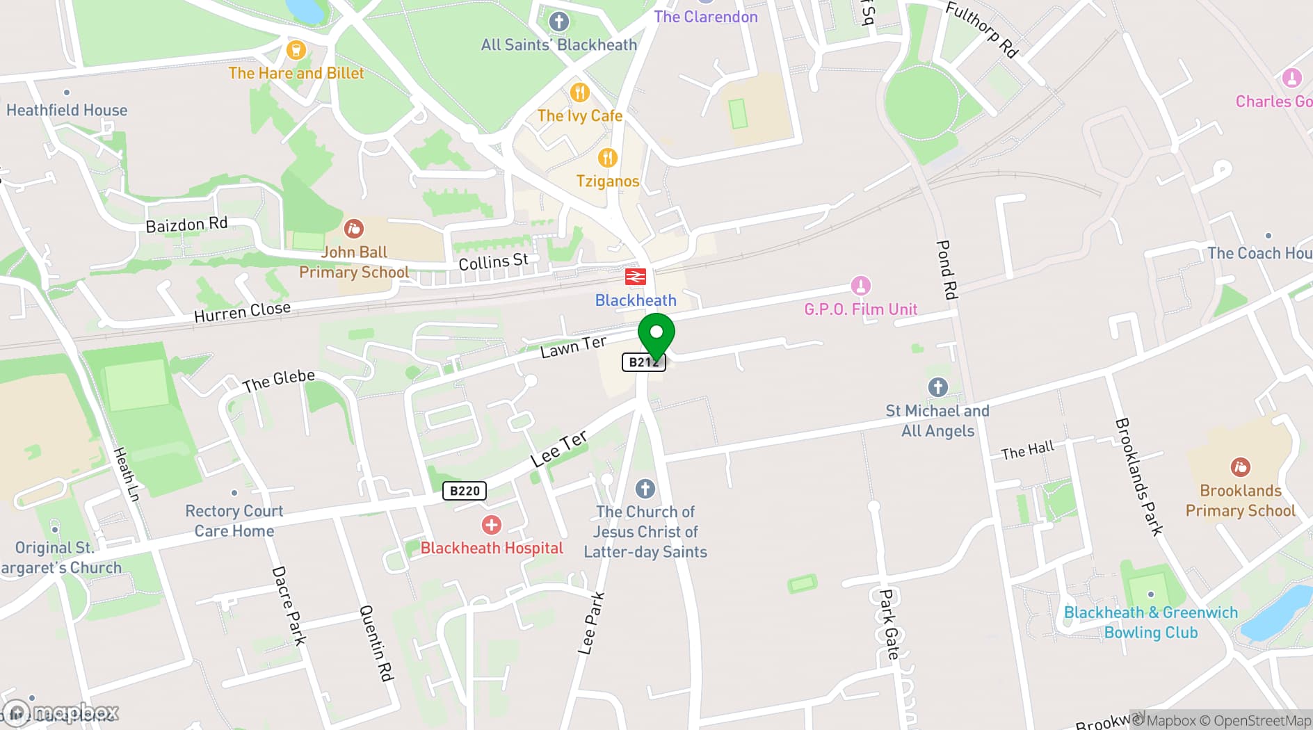 Map showing The Blackheath House