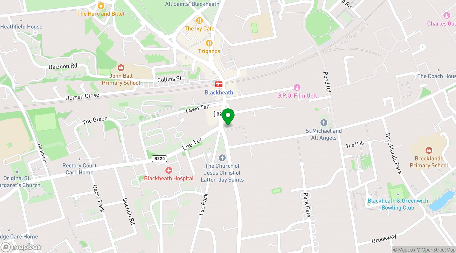 Map showing The Conservatoire