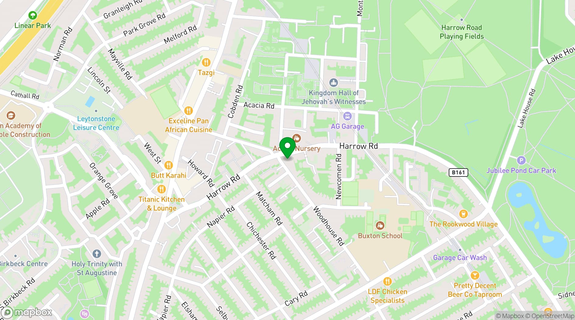 Map showing The Leytonstone Tavern